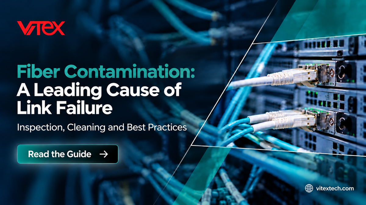 Fiber contamination: a leading cause of link failure. How to clean fiber connectors and transceiver ports.