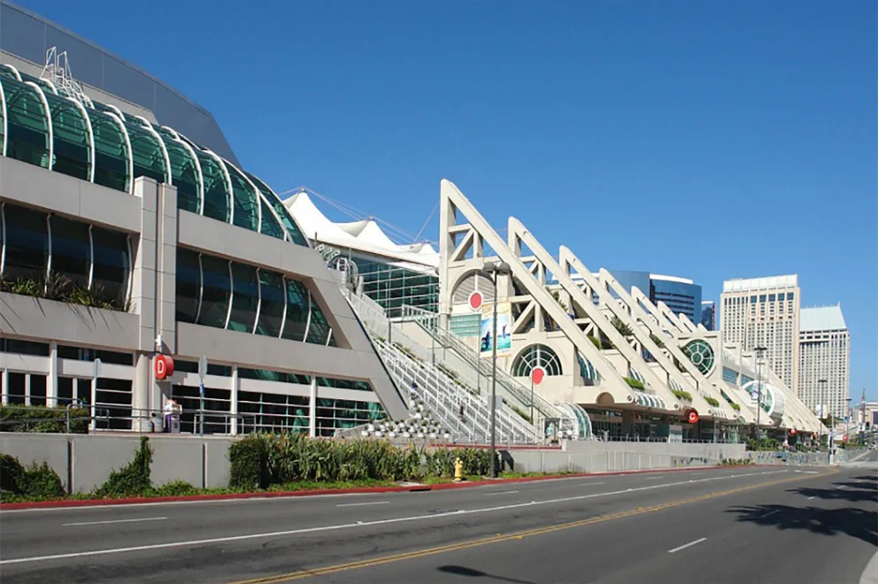 San Diego Convention Center exterior - venue for OFC 2022 fiber optics conference and trade show